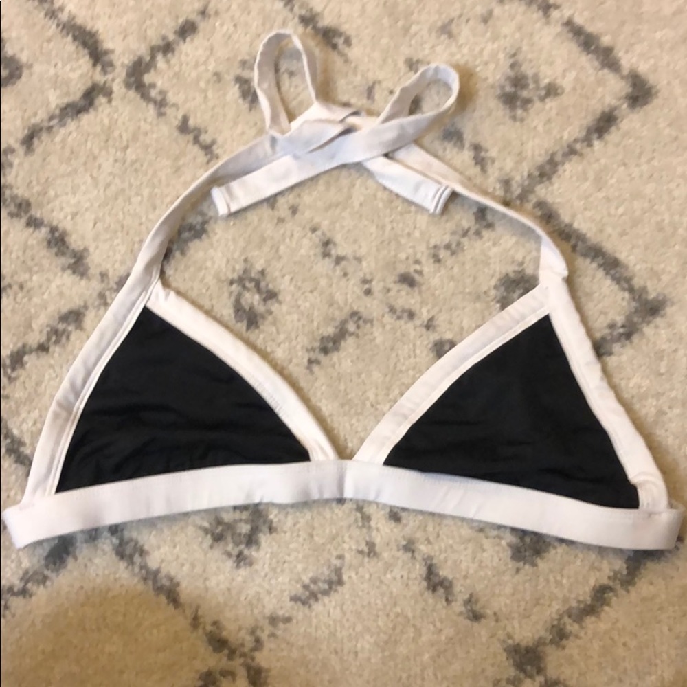 Black and White Bikini Top